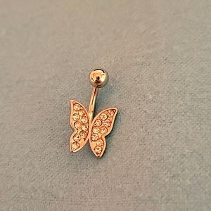 🆕️ Unique Butterfly Zircon Belly Button Ring